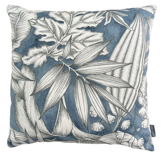 Blue Palm Cushion Cover