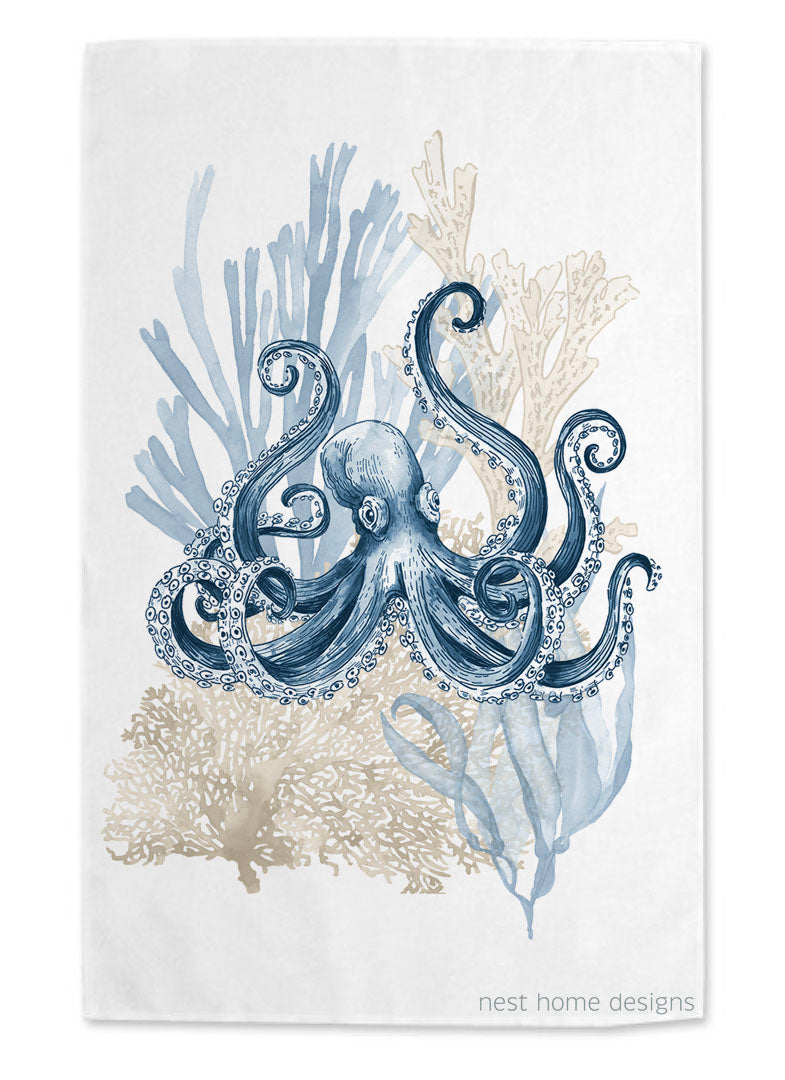 100% Cotton Octopus Tea Towel
