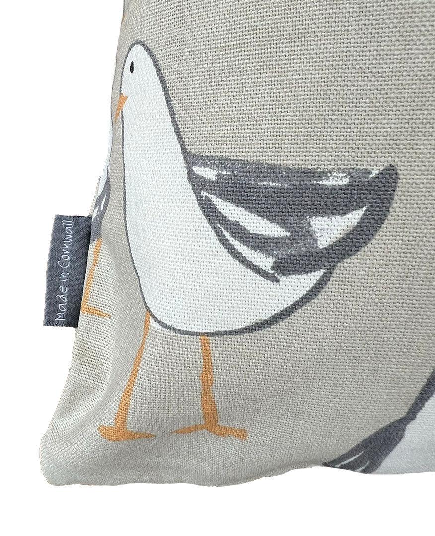 Beige Seagull Cushion Cover 43x43cm