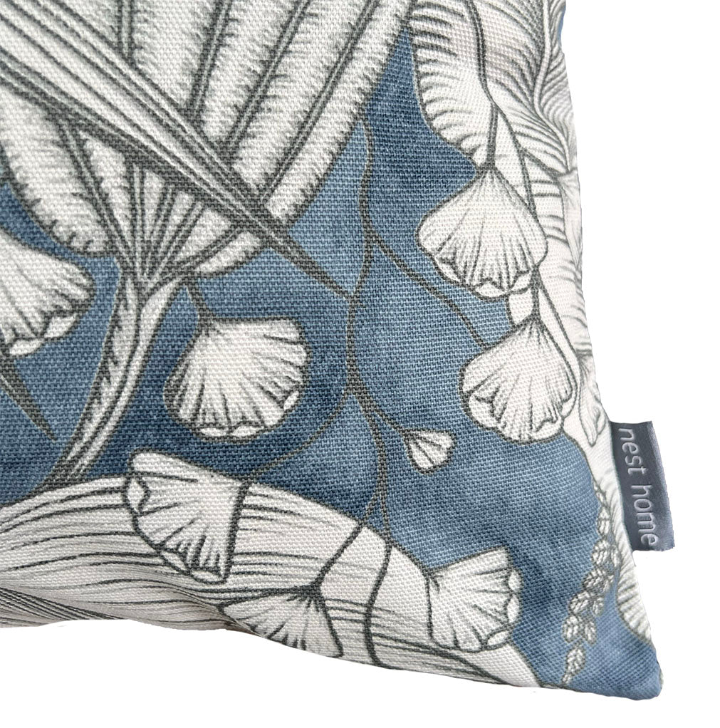 Blue Palm Cushion Cover