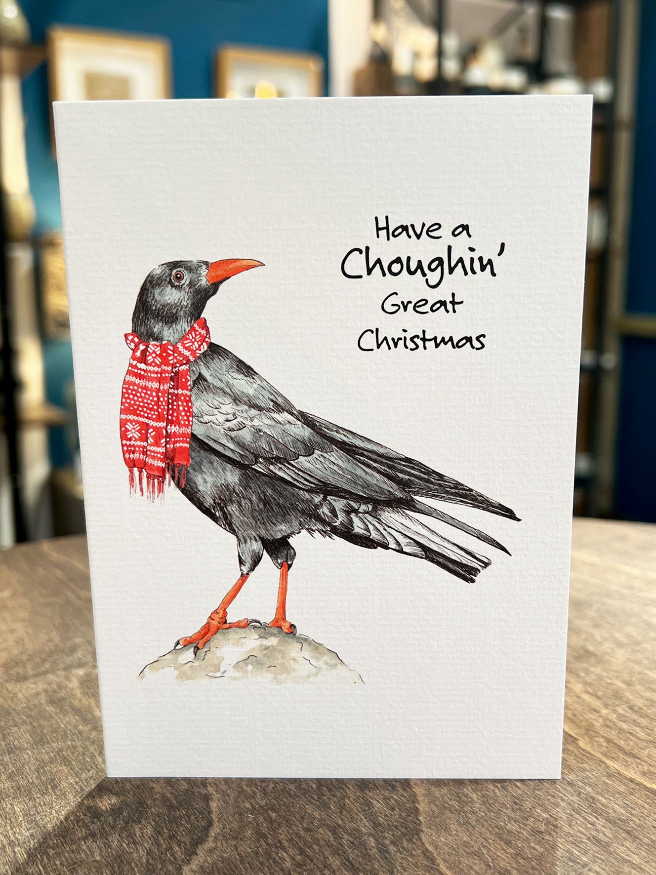 Cornish Chough Christmas Card