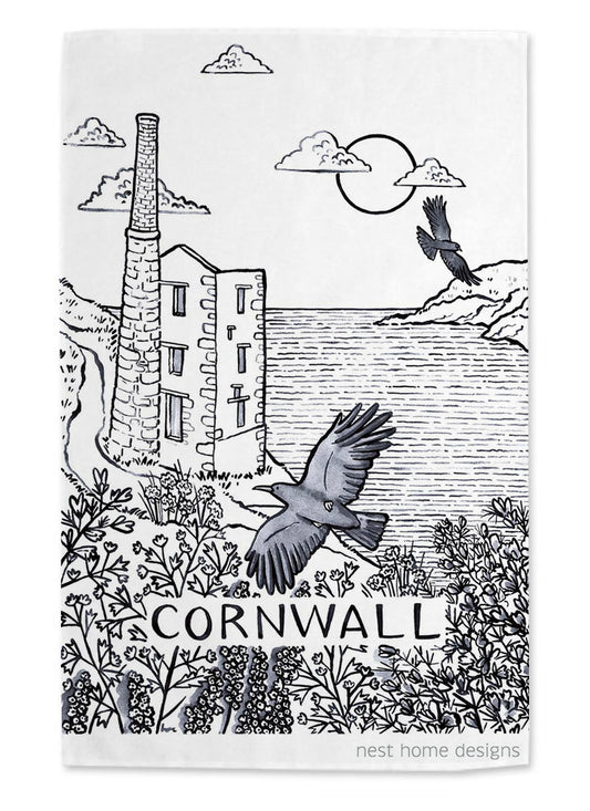 100% Cotton Cornwall Tea Towel