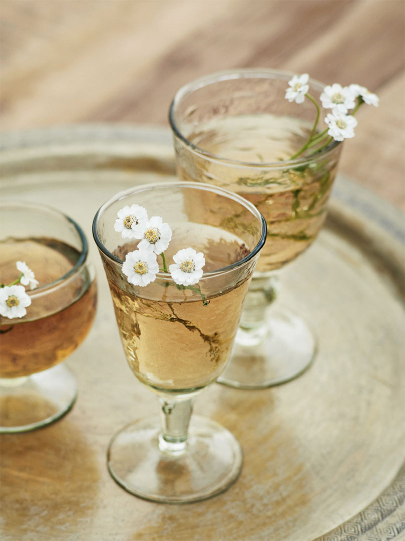 Hammered Wine Glass