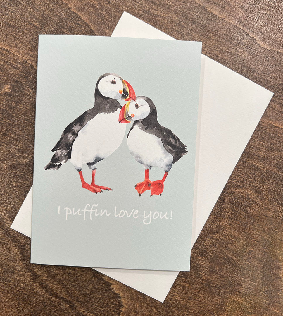Puffin I love you card