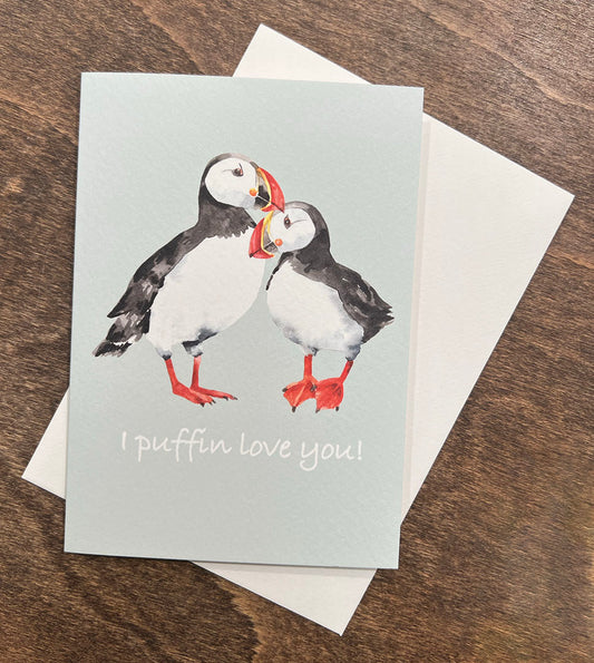 Puffin I love you card