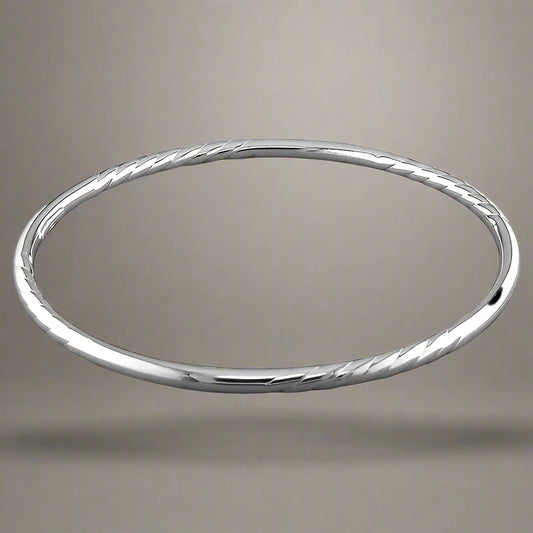 Sterling Silver Triple Twist Slave Bangle