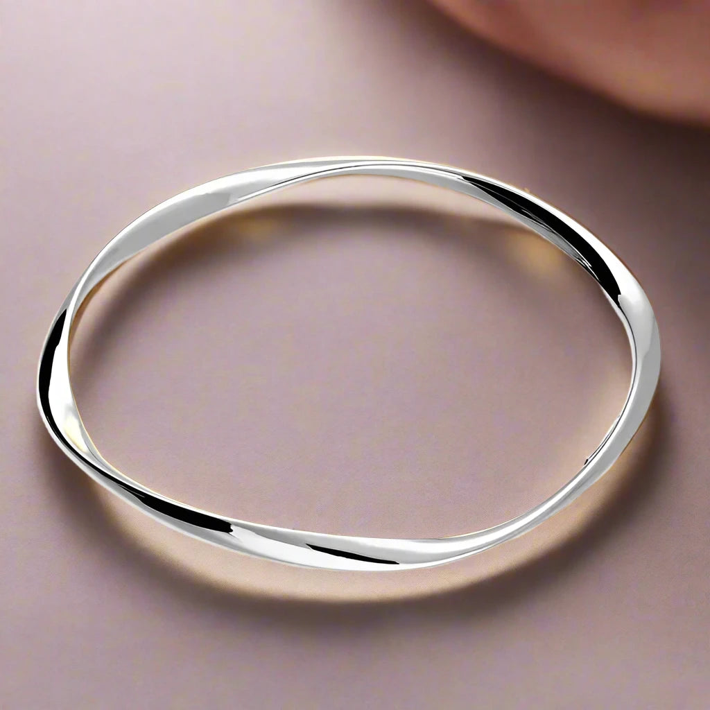 Sterling Silver Twist Bangle