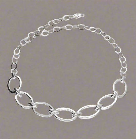 Sterling Silver Chunky Link Necklace