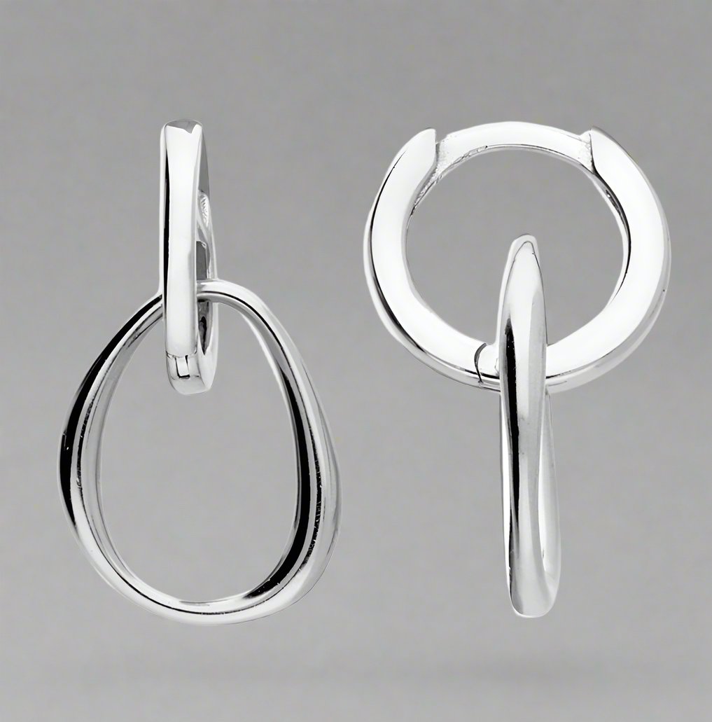 Sterling Silver Twin Hoop Earrings