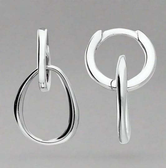 Sterling Silver Twin Hoop Earrings