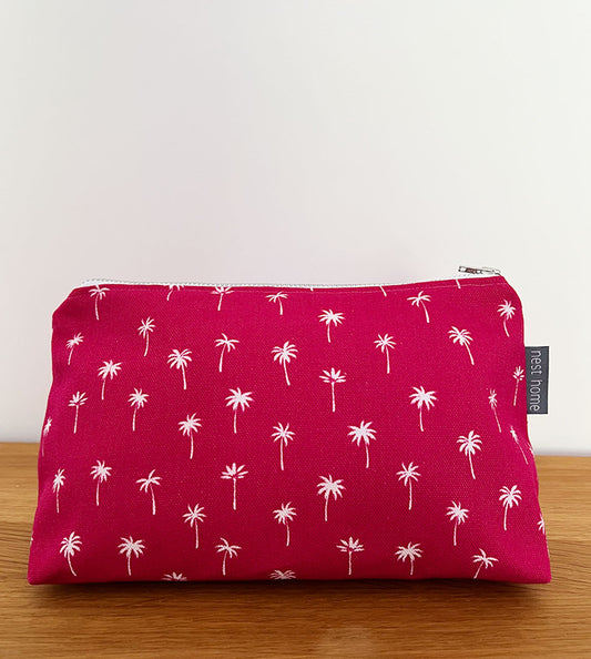 Pink Palm Cosmetic & Wash Bag (amy@nest design)