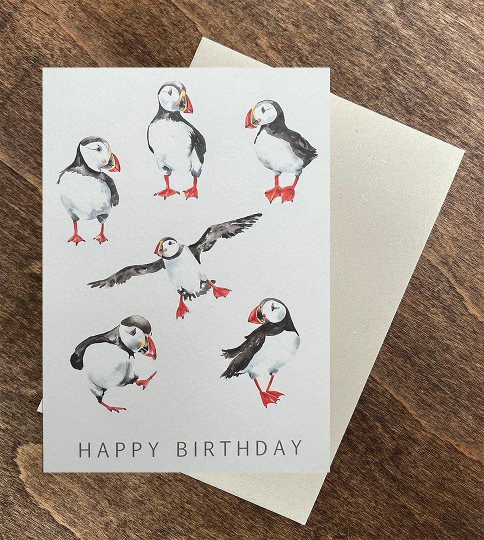 Puffin Birthday card
