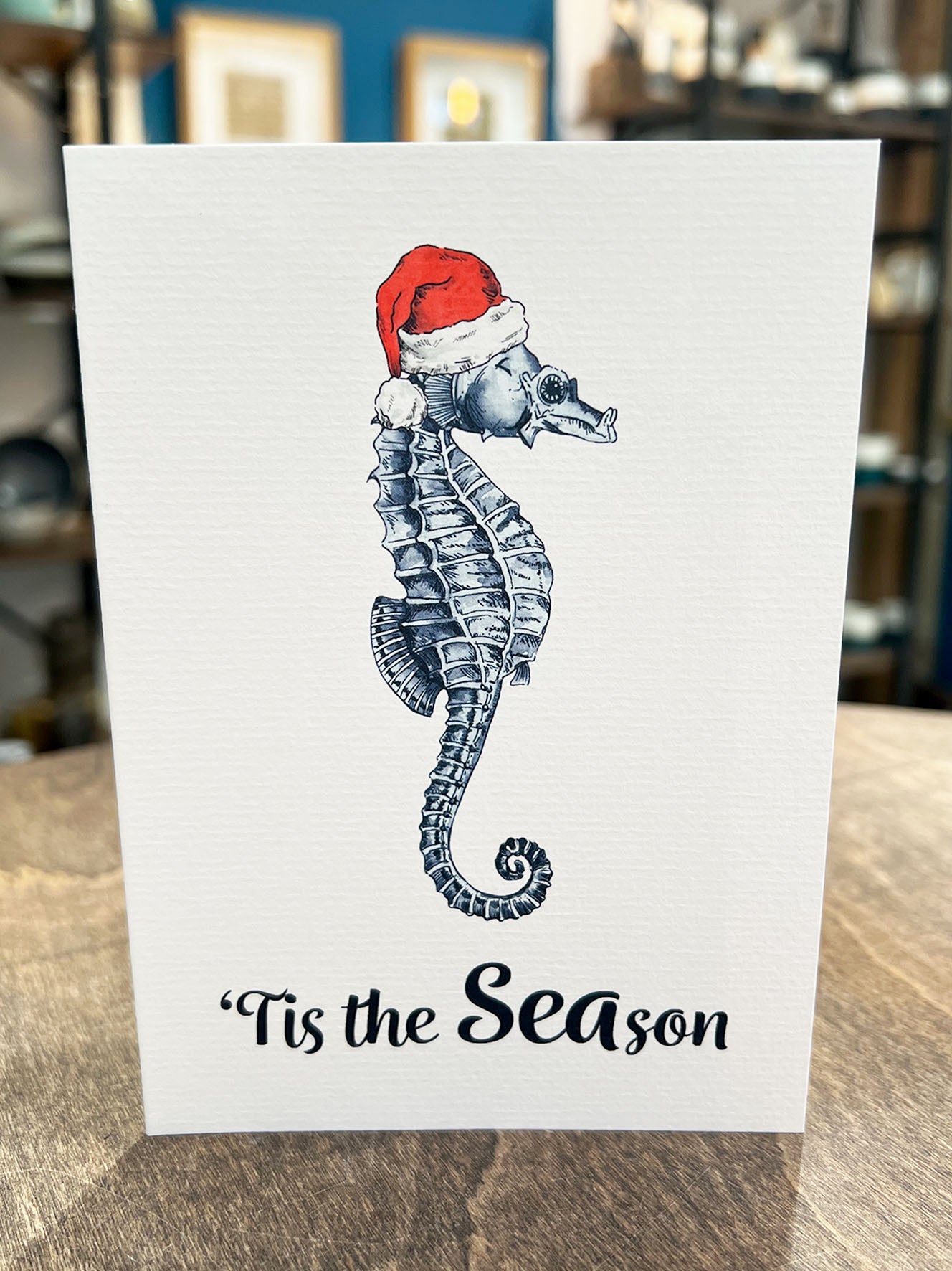 Seahorse Christmas Card