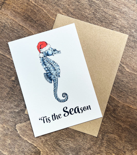 Seahorse Christmas Card