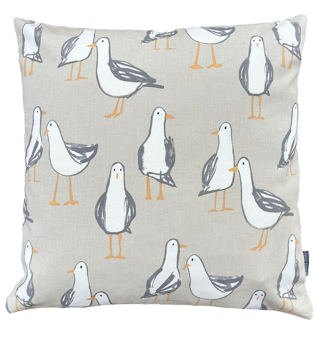 Beige Seagull Cushion Cover 43x43cm