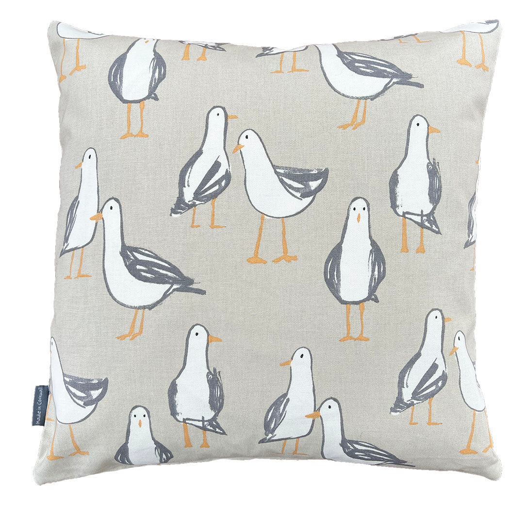 Beige Seagull Cushion Cover 43x43cm