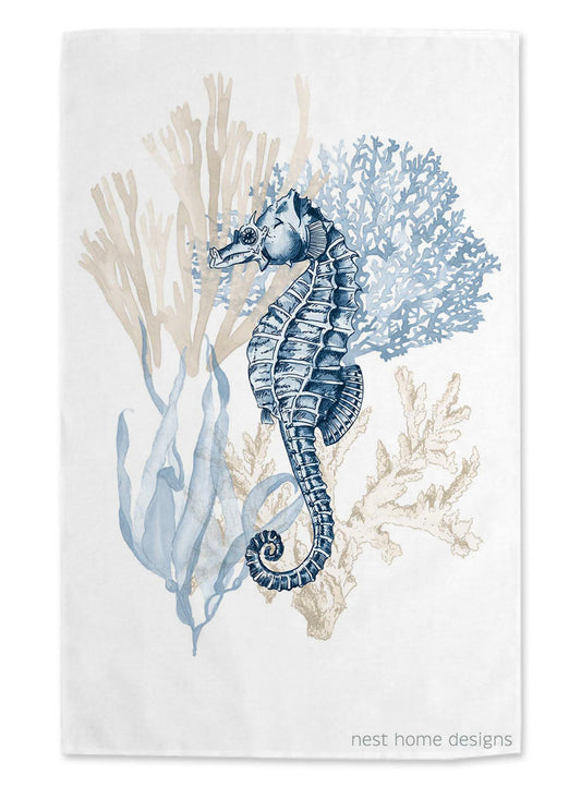 100% Cotton Seahorse Tea Towel