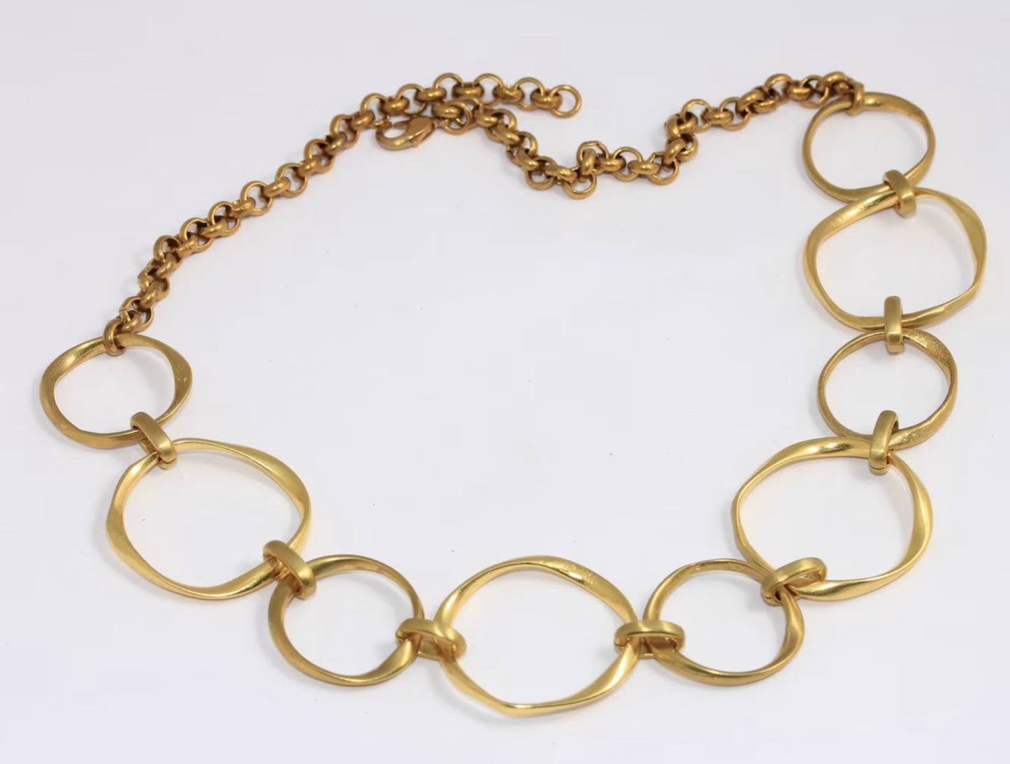 Multi Circle Brass Necklace